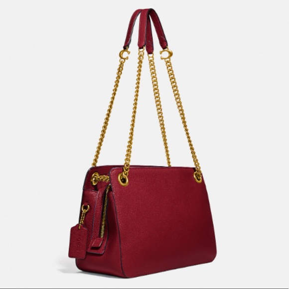 NWT Coach Deep Red Bryant Convertible Carryall  Satchel Shoulder Bag - Picture 10 of 15